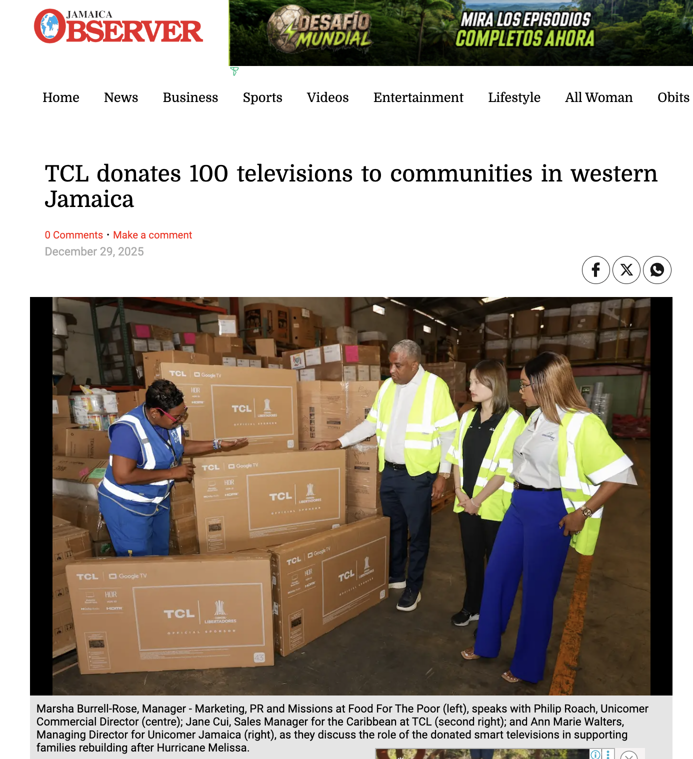 PR earned media coverage for TCL